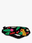 Tache Crafts Embroidered Silk Lined Eye Mask, Black/Multi