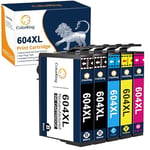 ColorKing 604XL Ink Cartridges Replacement for Epson 604 604XL for Epson XP-2200 Ink Cartridges for Epson XP-2205 XP-3200 XP-3205 XP-4200 XP-4205, Workforce WF-2910DWF WF-2930DWF WF-2935DWF (5 Pack)