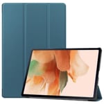 Samsung Galaxy Tab S7 FE tri-fold läderfodral - Blå Blå