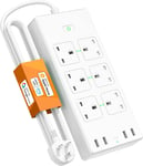 Smart Power Strip WiFi Plug with 4 USB Ports & 6 AC Outlets - Refoss Smart Lead