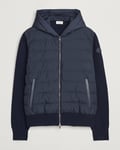 Moncler Full Zip Padded Hoodie Dark Blue