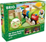 BRIO My First Railway Beginner Wooden Train Set - Toys for Kids 18... 