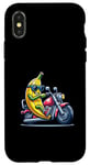 Coque pour iPhone X/XS Banane Moto Cool Conduire Amusant Lunettes