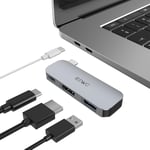 Hub Usb C,Adaptateur Usb C Avec Hdm 4K,100 W Pd,Port Usb 3.0,Adaptateur Multiport Usb C Vers Hdmi Pour Macbook Air Pro,Nouveau Mac,Ipad Pro,Autres Appareils De Type C