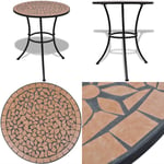 Table de bistro Terre cuite 60 cm Mosaïque - table - tables - Home & Living - Brun