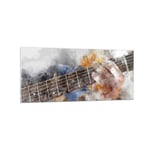 Impression sur Verre 120x50cm Tableaux Image Photo guitare musique Decoration