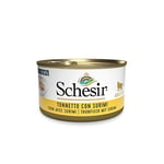 Schesir, Nourriture Humide pour Chats Adultes au goût Ton avec Surimi, en Filets et gélatine Douce - Total 2 kg (24 boîtes unidoses de 85G)