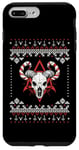 Coque pour iPhone 7 Plus/8 Plus Eerie Baphomet Pull de Noël gothique en corne de canne à sucre d'orge