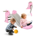 Mobiclinic® Kids, Toboggan pour enfants, Dino, Pliable, Panier et ballon inclus. Bords arrondis, Antidérapant, Max. 35 kg, Stable, Sûr, Montage facile, Intérieur et extérieur