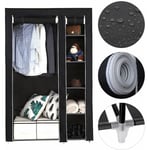 Armoires penderie etagere tissu noir entree chambre camping 17210543cm