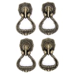 4 Pcs Bronze Drawer Pulls Ring  for Furniture Cabinet Cupboard Dresser