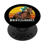 Whistlejacket Cheval, Fan de course hippique, Del Mar, Santa Anita PopSockets PopGrip Adhésif