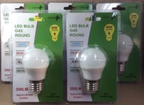 5 x 4.5w = 40w ES E27 GOLFBALL LED DAYLIGHT ENERGY SAVING A+ Light Bulbs / Lamps