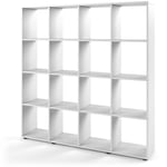 Vicco - Meuble de rangement cube Karree, Blanc, 138.5 x 142.5 cm