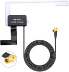 Antenne Dab Dab + Antenne Autoradio Voiture Câble RG174 3M 9,8 pi Fiche Adaptateur SMB Antenne Universel pour Camions Pare-Brise Pâte Antenne Numérique