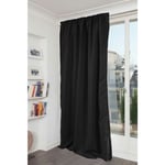 Homemaison - Rideau Phonique Occultant et Thermique 'moondream' galon fronceur Noir 140x260 cm