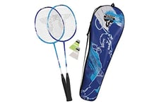 Talbot Torro Set de Badminton Premium 2-Fighter Pro, 2 Raquettes en Composite de Graphite, 2 Volants, dans Un Sac Précieux, 449413