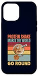 Coque pour iPhone 12 Pro Max Le shake protéiné fait tourner le monde drôle Gym Fitness