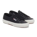 Superga Womens/Ladies 2750 Nappa Leather Trainers (Black/Avorio) - Black/White - Size UK 2.5