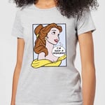 T-Shirt Femme Princesse Belle Pop Art - La Belle et la Bête (Disney) - Gris - XS