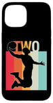 Coque pour iPhone 15 Cadeau rétro joueur de basket-ball 2 ans pour hommes, garçons et enfants