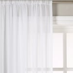 John Lewis Plain Cotton Slot Top Voile Panel,White