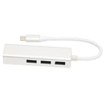 USB-C till Ethernet-adapter RJ45 3 USB3.0-portar Hög hastighet Gigabit USB-C till Ethernet-adapter för Windows 7 för OS X