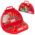 Pokemon Coffret Peinture Artiste, Kit Dessin et Coloriage Enfant, Crayons Cire, Feutres, Aquarelles, Cadeau Enfant (Rouge)