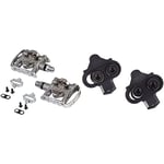 SHIMANO Pdm324 Single Sided Spd (pack of 2) & SM-SH51 Mountain Bike SPD Pedal Cleats Set