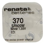 RENATA Pile bouton Silver Oxyde 370 / SR920W 0% mercure