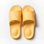 YIDPU Chaussons Sandale Femme Homme,Extra Large Pantoufles D'été Claquette Piscine Salle De Bain,Semelles Plastique Antidérapantes,Légères Imperméables,Plage Garçons Filles Enfants,Jaune,40/41