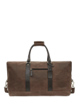 Celtic & Co. Trim Leather Holdall Travel Bag, Brown