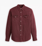 Chemise Western Rouge Levi's Homme Standard Adapté en Jeans Taille M