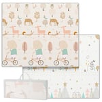 Uanlauo Tapis d'eveil bebe, Birdie XPE Tapis mousse bebe, Tapis de jeux bebe, Tapis enfant impermeable&blanda, Tapis bebe pliable & epais, Tapis deveil bébé evolutif xxl, Tapis de motricité bébé