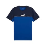 PUMA Ess Block X Tape Tee Homme, Cobalt Glaze, L