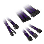 Kolink Core Adept Braided Cable Extension Kit - Jet Black/Titan Purple