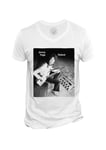 T-Shirt Homme Col V Vintage Guitar Synth Gr 700 Jimmy Page Roland Pub