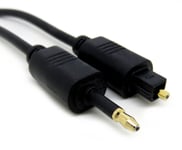 3m Long Toslink to Mini Plug 3.5mm Digital Optical Audio Cable SPDIF Optic Fiber