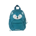 Schneiders 49460-064 - Sac à dos pour enfants Mini Wolf, env. 18,5 x 27 x 11 cm, sac à dos pour enfants d'un volume de 6 litres, 2 compartiments et 2 poches latérales, bleu