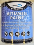 Bond It Black Bitumen Paint Weatherproof Roof Protection Sealant Metal 1L