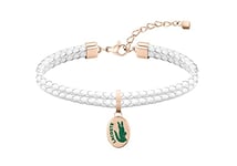 Lacoste Bracelet en cuir pour Femme Collection SNEAK Blanc - 2040057