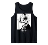 Sorrow Sad Girl Smoking Gothic Skeleton Anti Valentines Day Tank Top