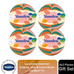 Vaseline Lip Loving Collection 3 Pieces Lip Balm Tin Gift Set for Her