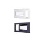 Fenêtre PVC Triple Vitrage - HEXA'FEN - LxH 700x400 mm - Anthracite extérieur - Ferrage Gauche