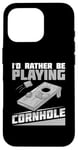 Coque pour iPhone 16 Pro Jeu de cornhole amusant lancer compétition sportive