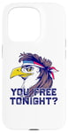 Coque pour iPhone 15 Pro You Free Tonight ? Funny Eagle Freedom 4th USA Meme