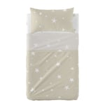 Jeu de draps HappyFriday Basic Kids Little star Beige Lit de bébé 2 Pièces