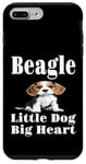 Coque pour iPhone 7 Plus/8 Plus Drôle Beagle Little Dog Big Heart Dog Lover Mom Dad Grandma