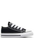 Converse Infant Unisex OX Trainer - Black, Black, Size 3 Older