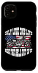 iPhone 11 One Life Ride The Hell Out Of It US Flag Motorcycle Biker Case